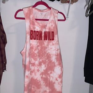 “born wild” muscle tank